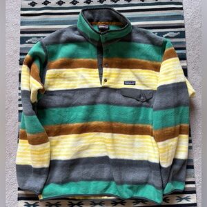 Patagonia Synchilla Snap T Fleece. Painted Fitz Stripe Colorway. Size L.
